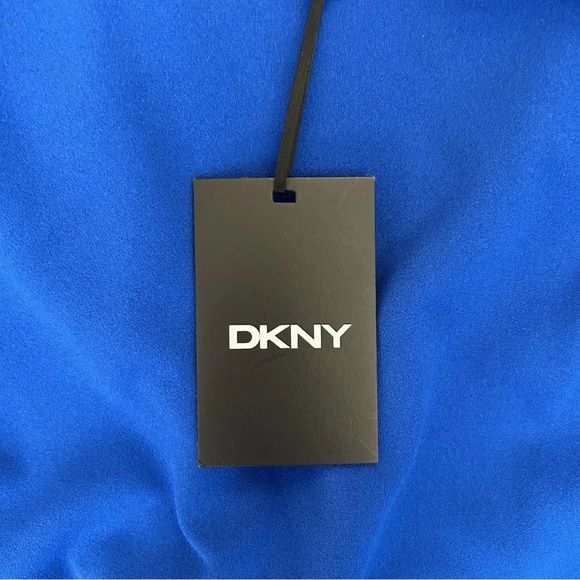 DKNY Women's Dress Royal Blue Pleated Sides Sleeveless Size 6 - NWT $129 - Picture 14 of 16